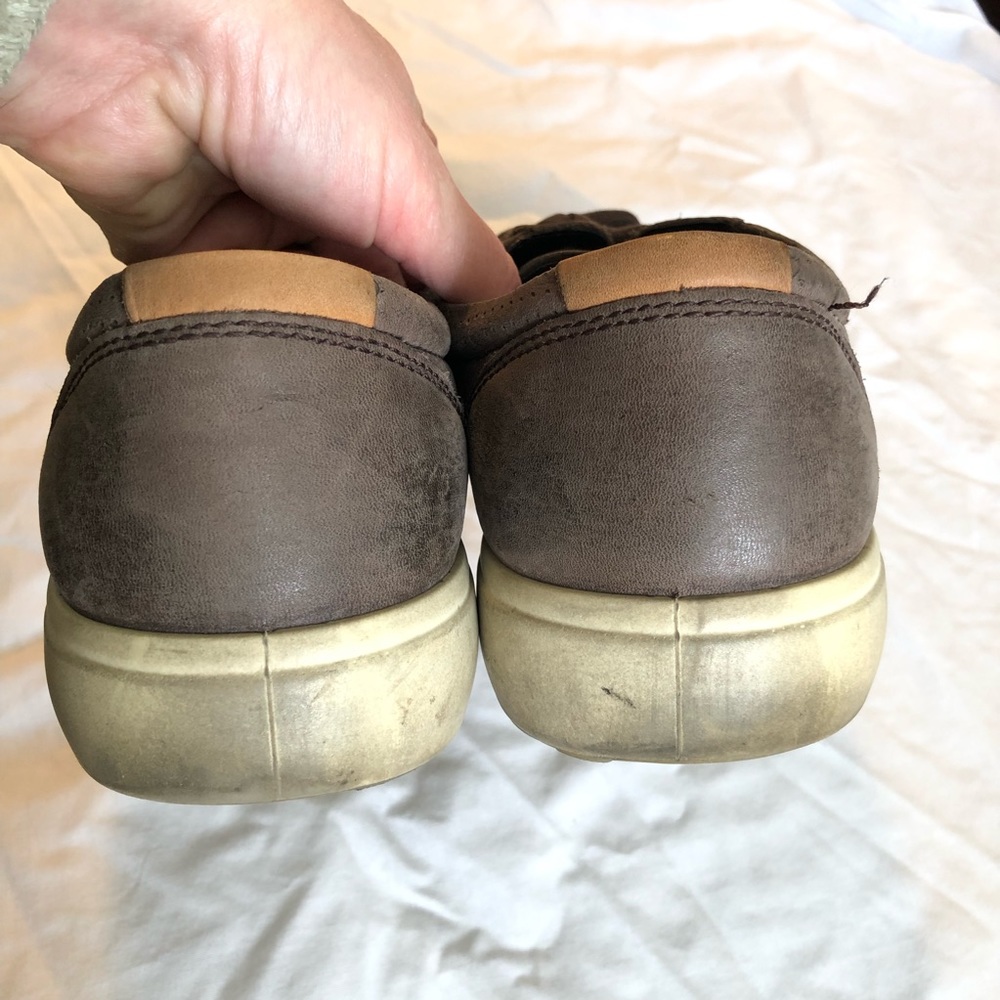🏈ECCO men’s brown leather tennis shoes sz 45 - Picture 4 of 8